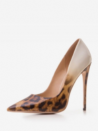 Kvinner Høye Hæler Spiss Tå Leopard Print Stiletto Prom Heel Pumps