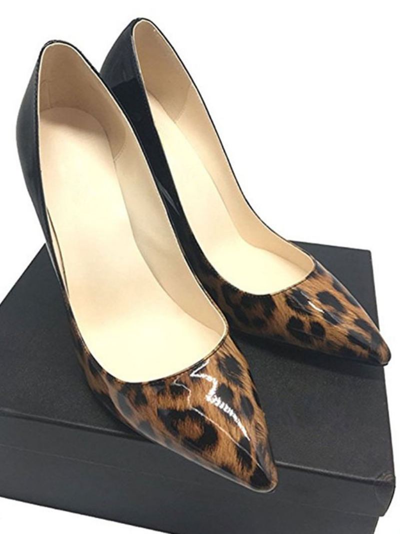 Kvinner Sexy Leopard Print Hæler Basic Stiletto Heel Pumps - Leopard