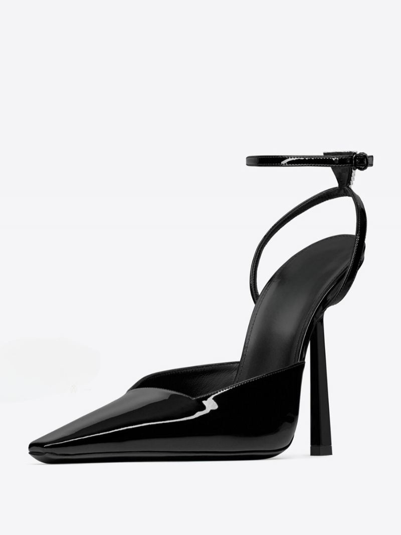 Kvinners Høye Hæler Square Toe Stiletto Heel Ankel Strap Pumps