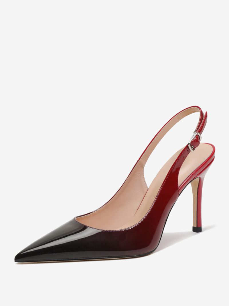 Slingback Hæler For Kvinner Knapper Stiletthæl Pumper