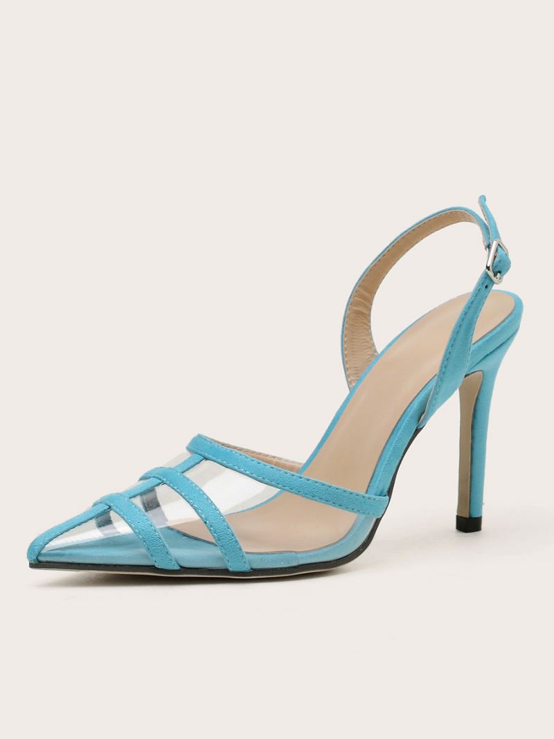 Slingback Pumps Med Stiletthæl I Klar Pvc For Kvinner