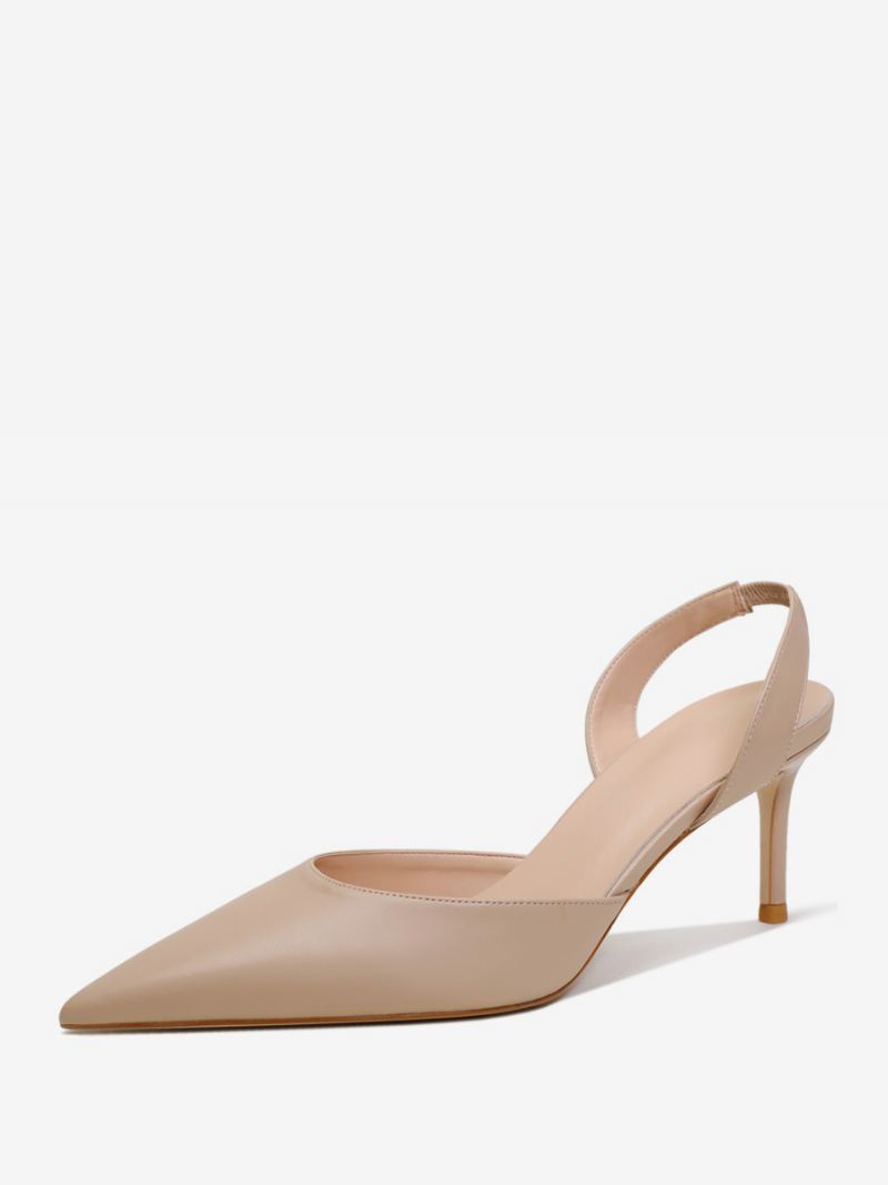 Svarte Hæler For Kvinner Med Spiss Tå Stiletthæl Slingback Pumps - Gul / Rød