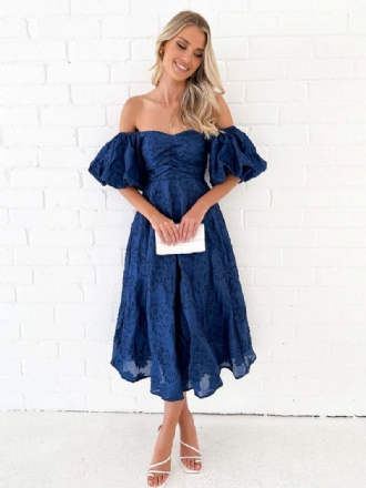 Kvinnefestkjole Off The Shoulder Samler Ryggløse Sommer-maxikjoler