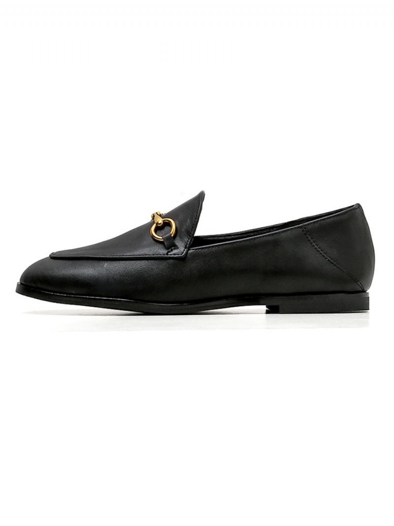 Dame Casual Slip On Loafers Svart - Svart