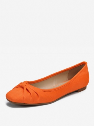 Kvinners Ballerina Flats Firkantet Toe Buer Elastisk Stoff Ballett