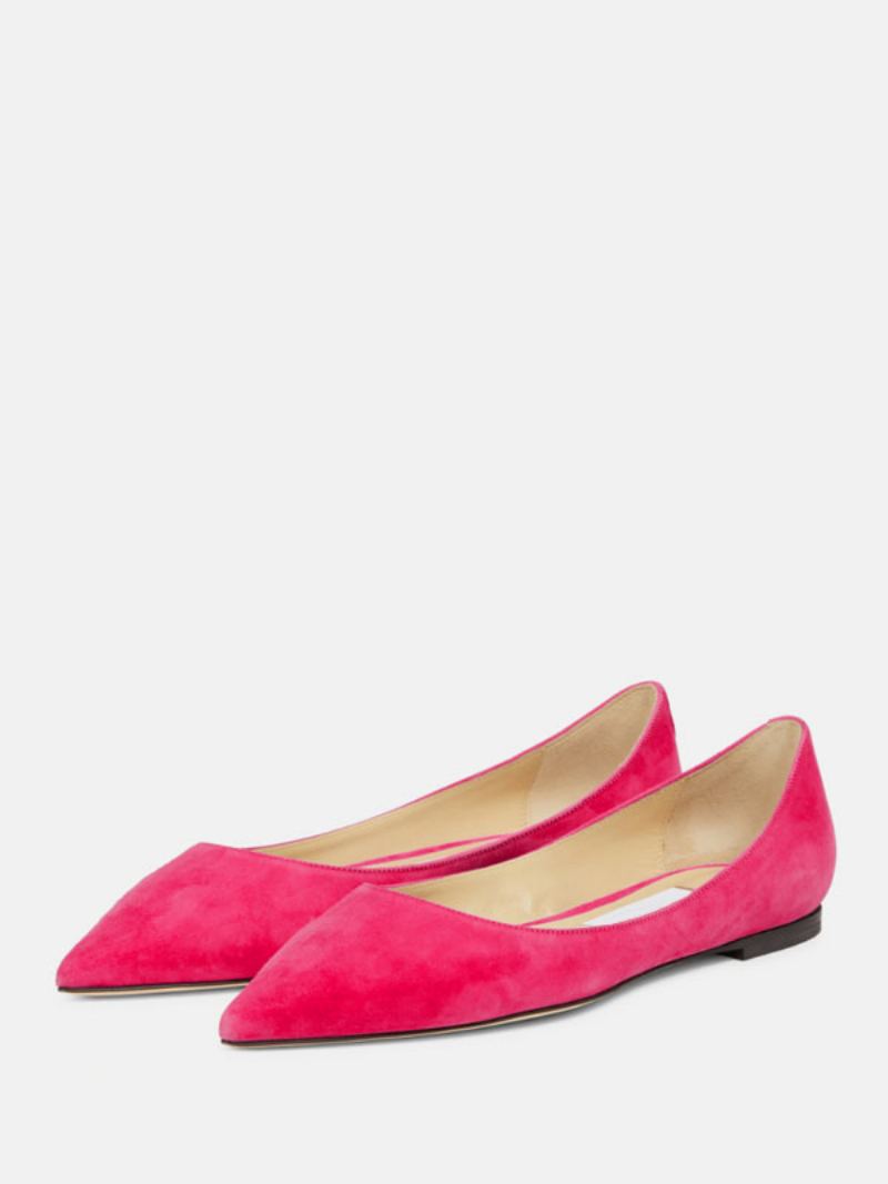 Kvinners Ballett Flats Semsket Tå Slip On Pumps