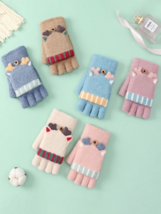 Damehansker Julemønster Fingerløs Feriegave Hjem Wear Winter Warm Cute Acc