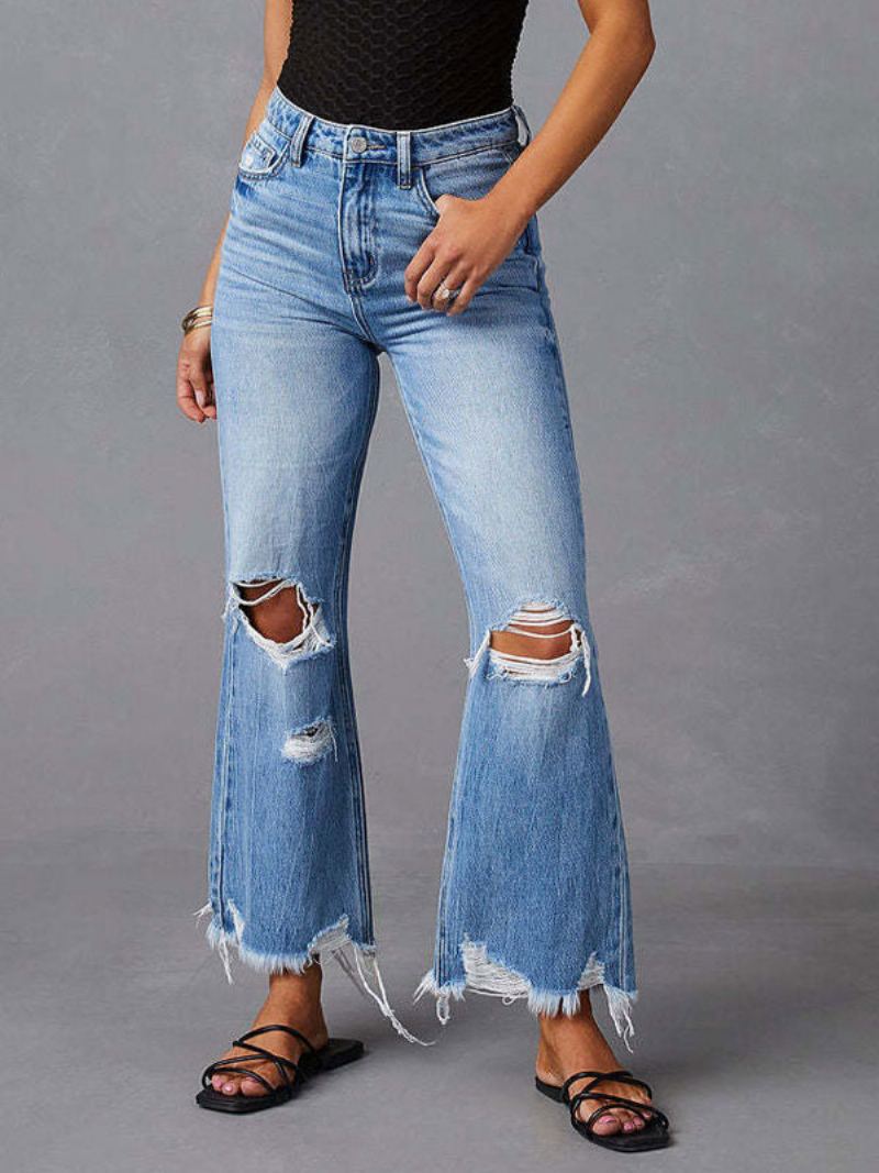 Damejeans Sjarmerende Distressed Blusset Polyester