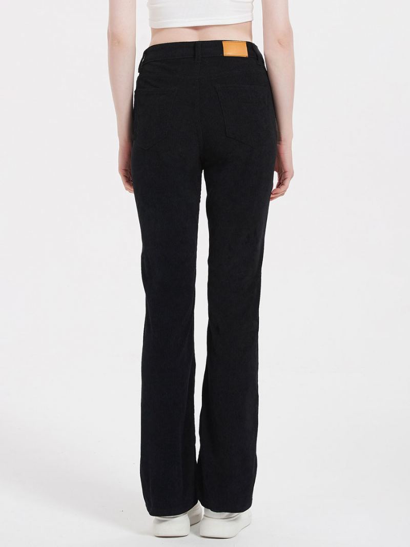 Jeans For Dame Mote Svart Straight Denim Bottoms - Svart