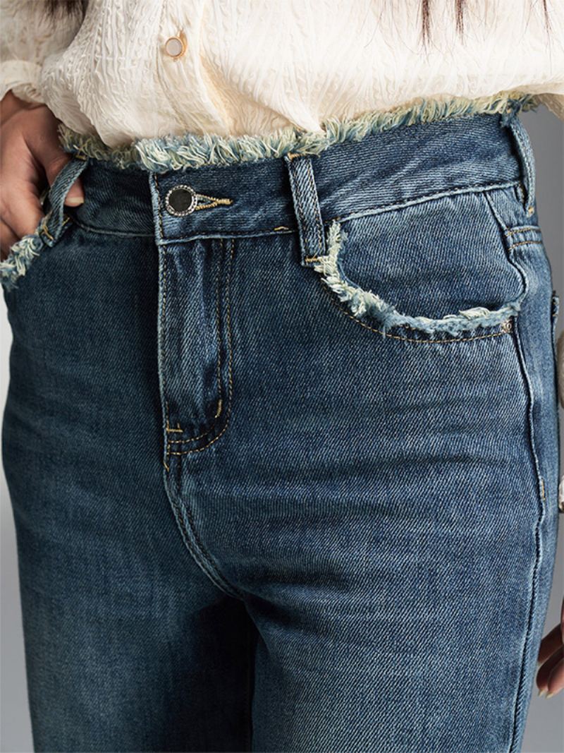 Jeans For Kvinner Moderne Blå - Lys Himmelblå