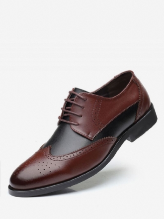 Herre Two Tone Wingtip Derbys Brudekjole Derby Formelle Sko I Svart