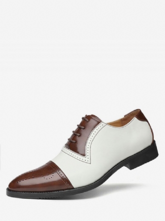 Menns Cap Toe Brogue Oxfords Brudekjole Oxford Formelle Sko Hvit