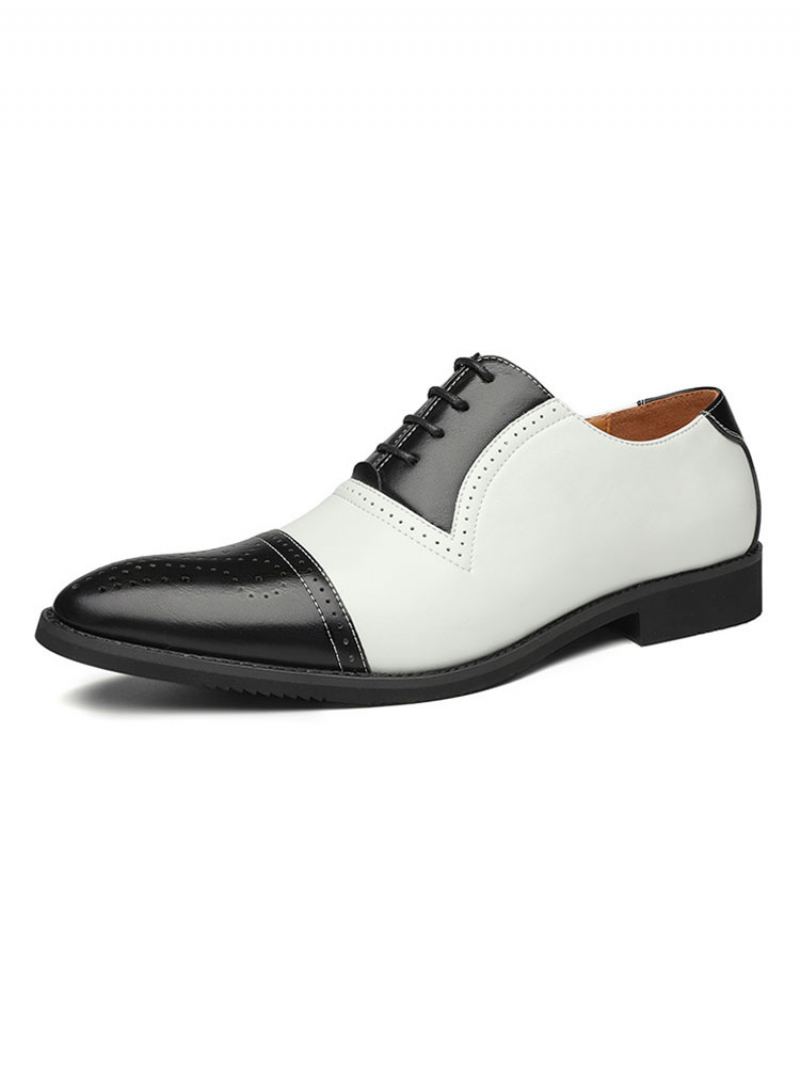 Menns Cap Toe Brogue Oxfords Brudekjole Oxford Formelle Sko Hvit - Hvit