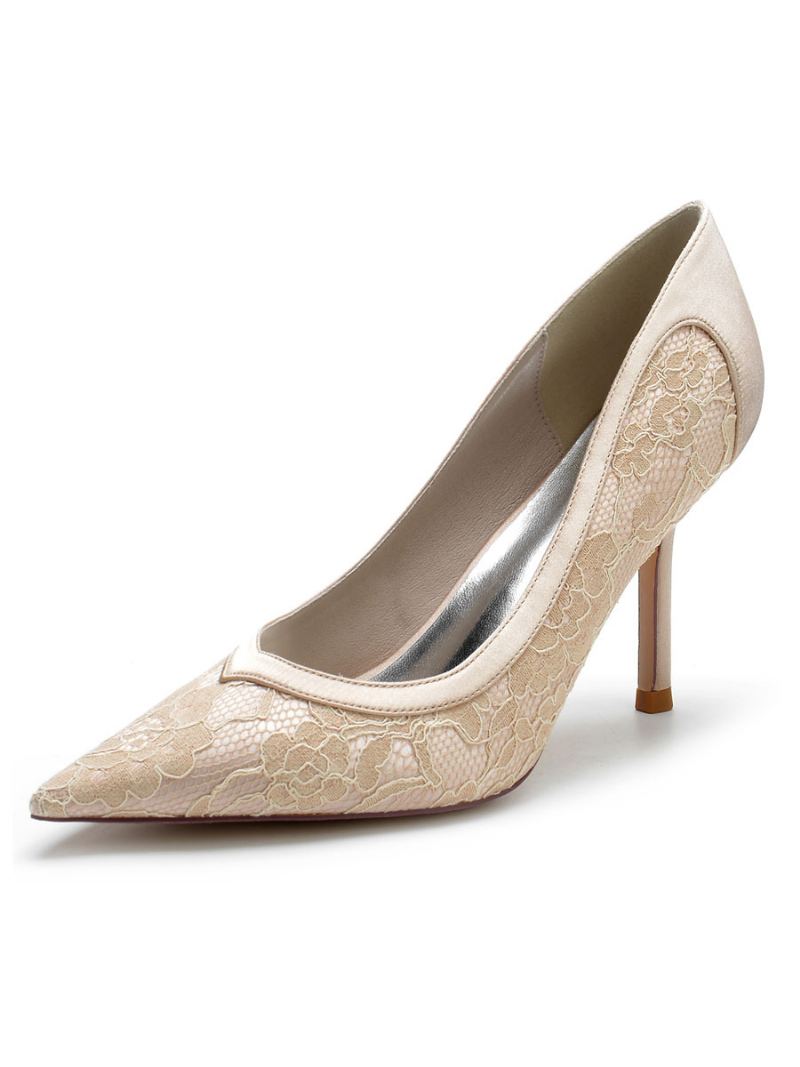 Brudesko For Kvinner Blonder Stiletto Heel Pumps - Champagne