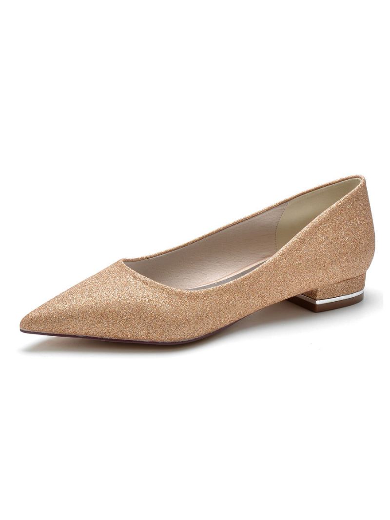 Brudesko For Kvinner Glitter Flats - Champagne