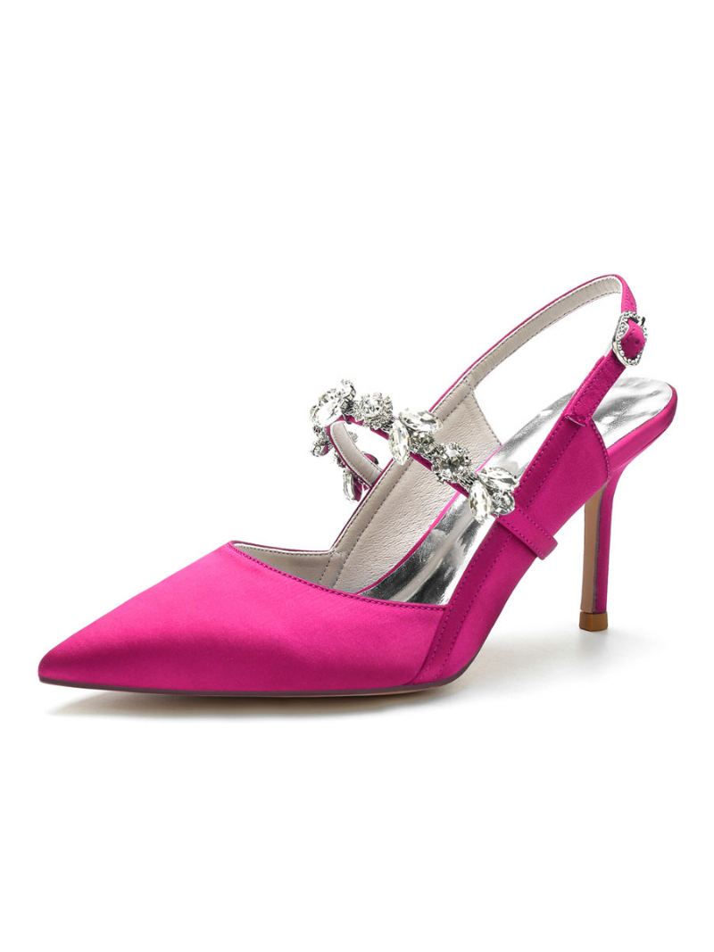 Brudesko For Kvinner Rhinestones Mary Jane Stiletto Heel Pumps - Rose