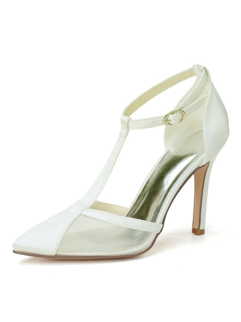 Brudesko For Kvinner T Strap Heel Pumps