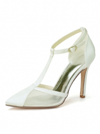 Brudesko For Kvinner T Strap Heel Pumps