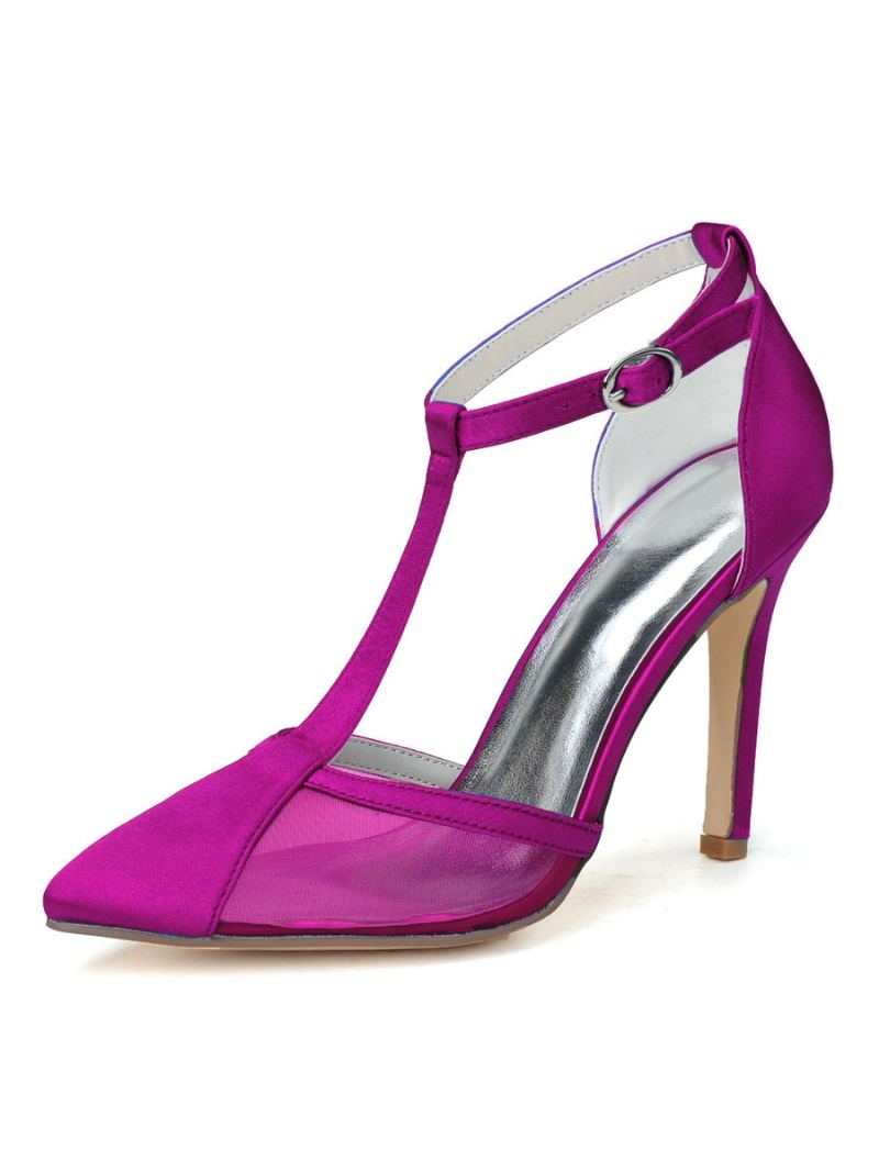 Brudesko For Kvinner T Strap Heel Pumps - Lilla