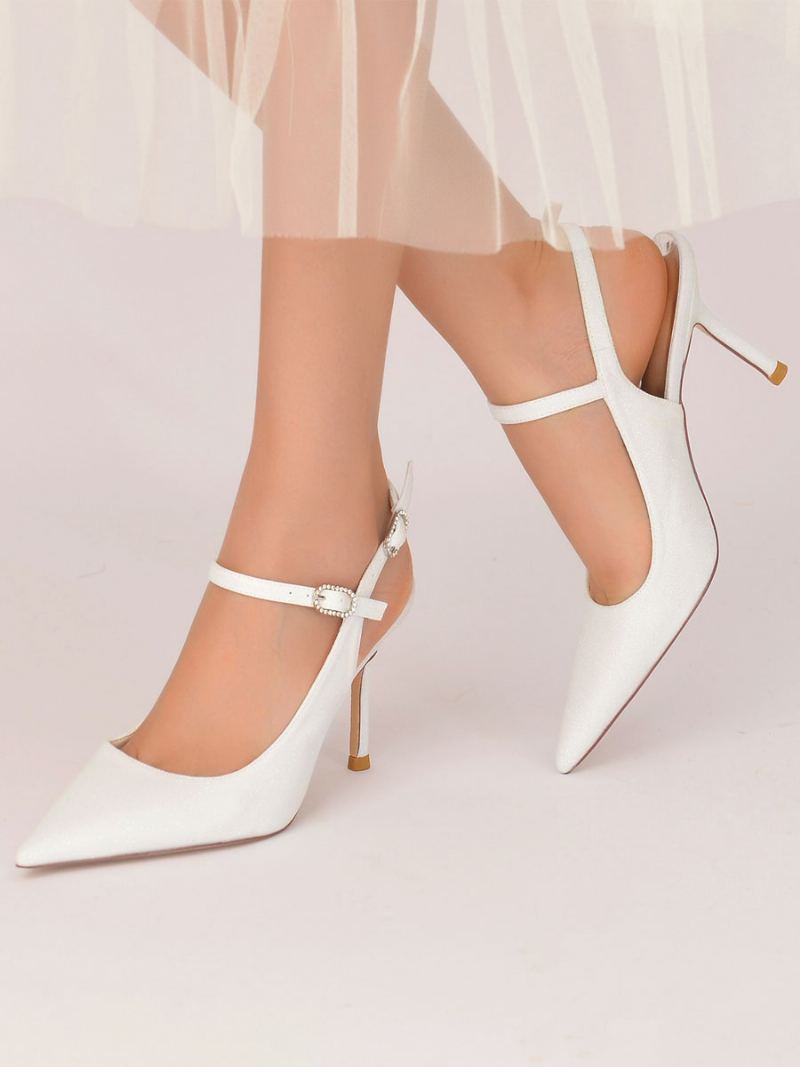 Bryllupssko For Kvinner Slingback Stiletto Heel Pumps