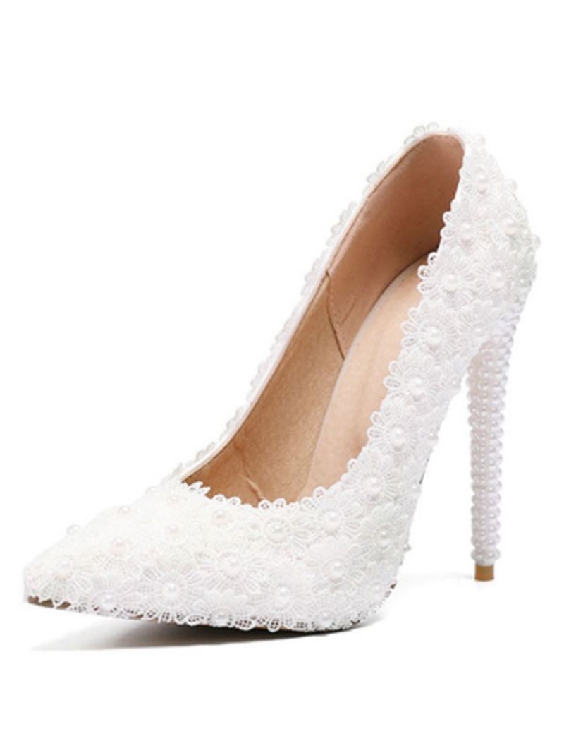 Dame Blomster Bryllup Sko Brude Pumps