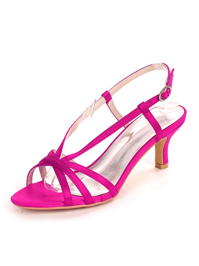 Damestropper Slingback Kattungehæl Brudesandaler - Rose