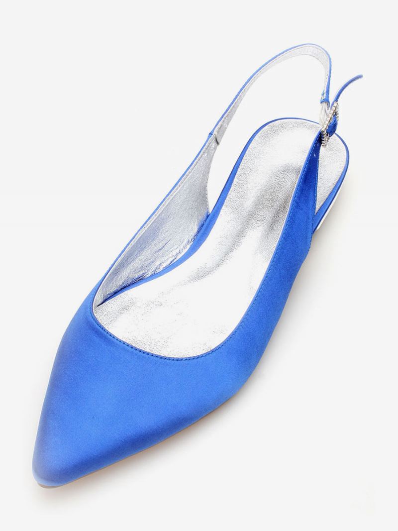 Flat Slingback Bryllupssko For Kvinner - Blå