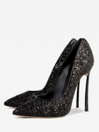 Kvinners Glitter Høyhælte Pumps Evening Heels Prom Sko