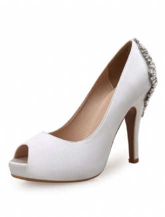 Peep Toe Bridal Pumps For Kvinner