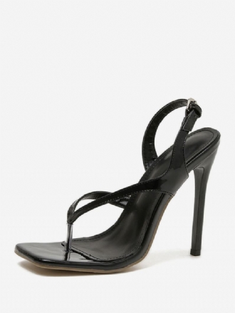 Damesandaler Med Slingback Thong Style Stiletto Prom Hælsandaler