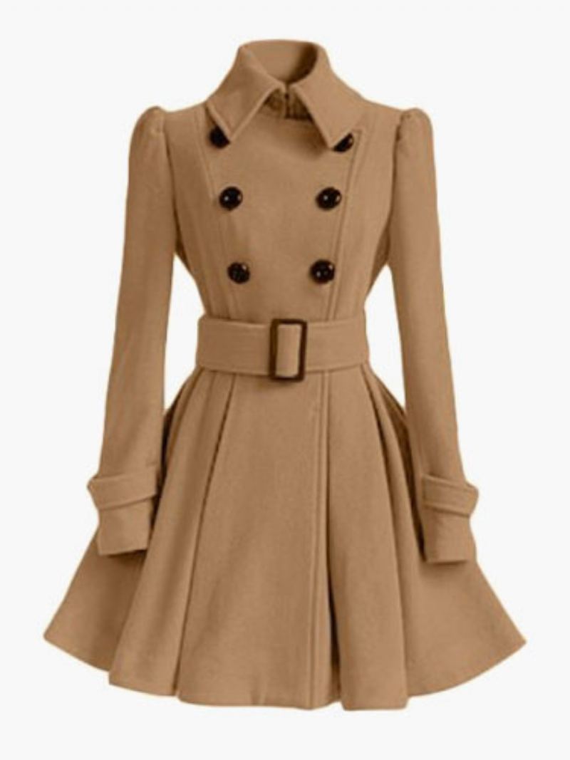 Trench Coat For Dame Wrap Jacket Peacoat Spring Yttertøy