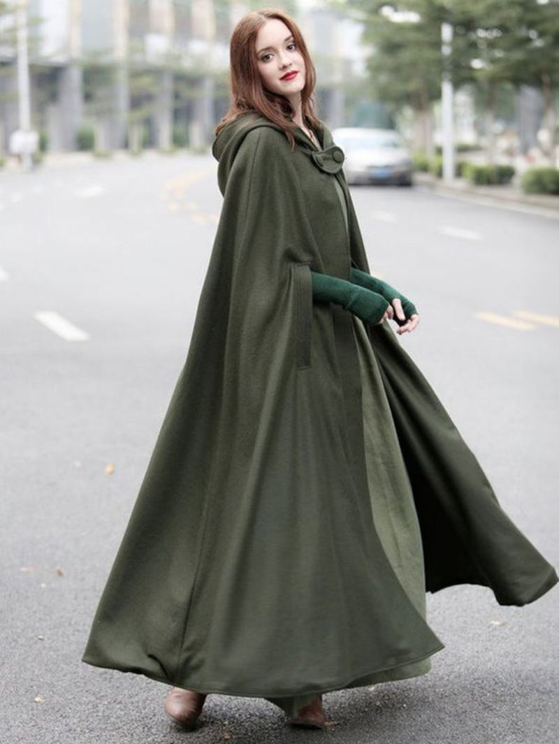 Dame Poncho Hette Hunter Green Oversized Cape - Hunter Green