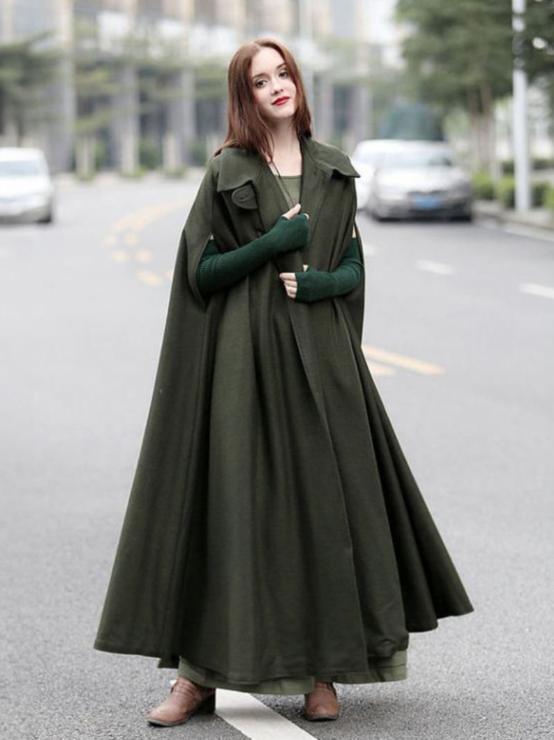 Dame Poncho Hette Hunter Green Oversized Cape - Hunter Green