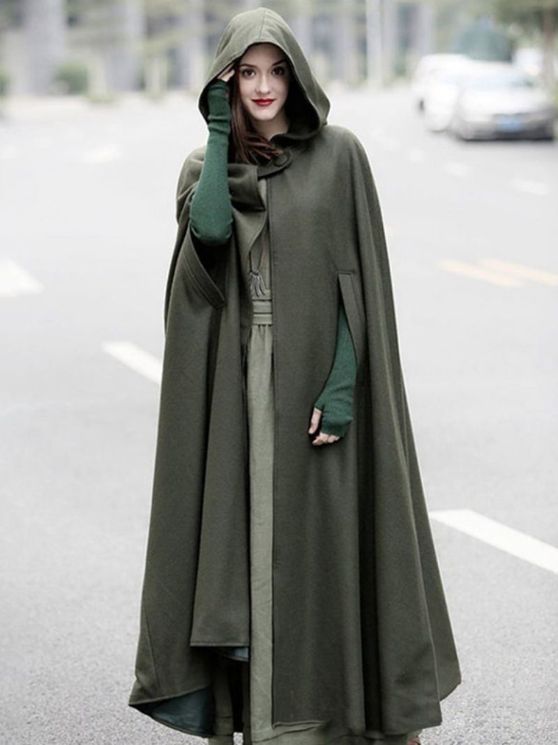 Dame Poncho Hette Hunter Green Oversized Cape - Hunter Green