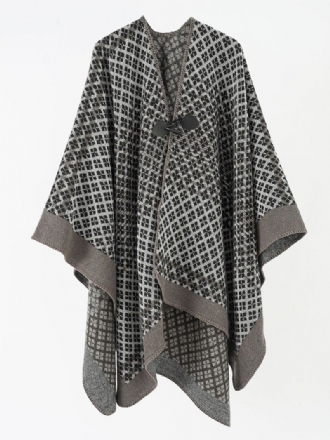 Dametrykt Cape Toggle Closure Daily Casual Poncho