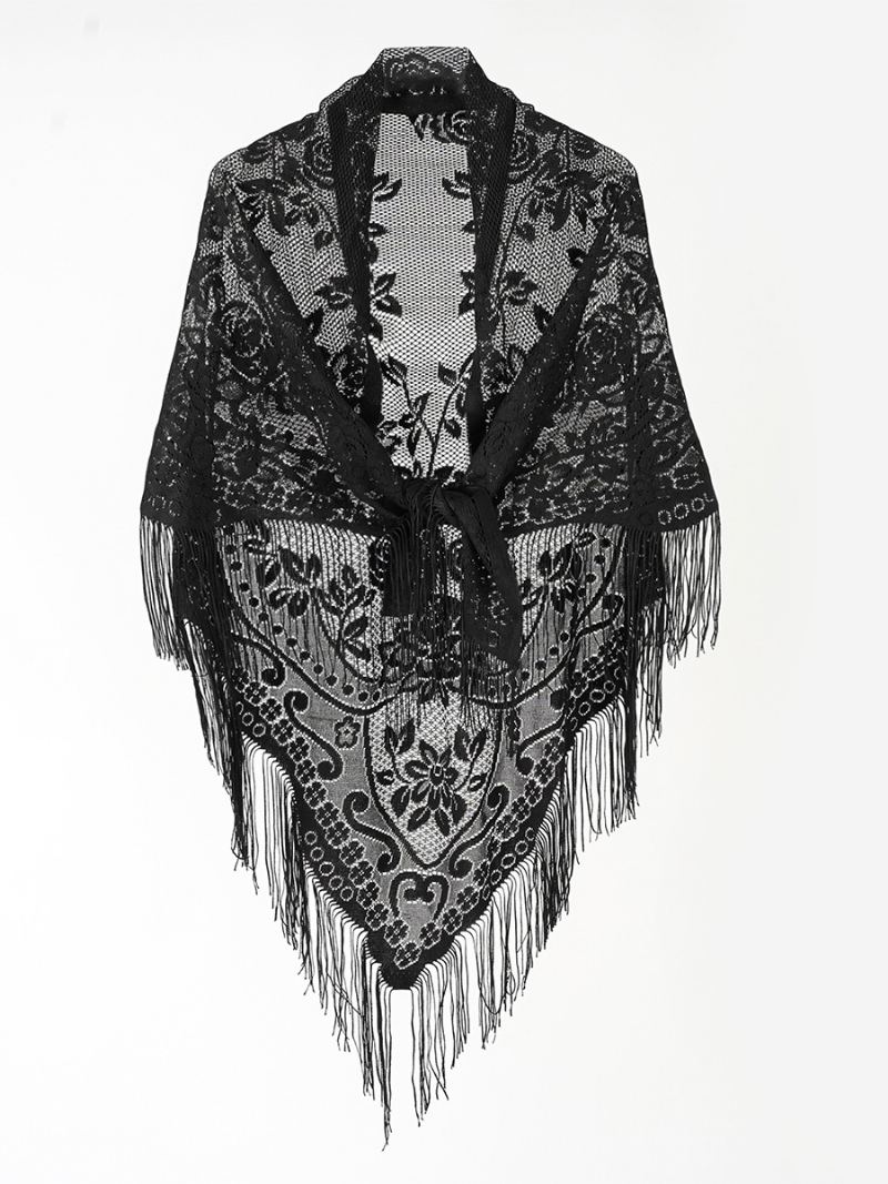 Poncho Brodery For Kvinner Daily Casual Cape