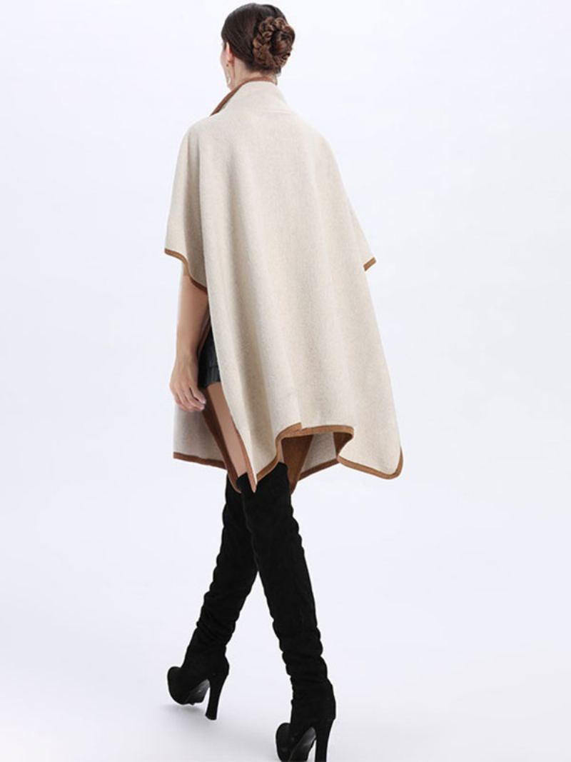 Ponchokåpe For Kvinner Oversized Cape Spring Yttertøy 2024 - Beige