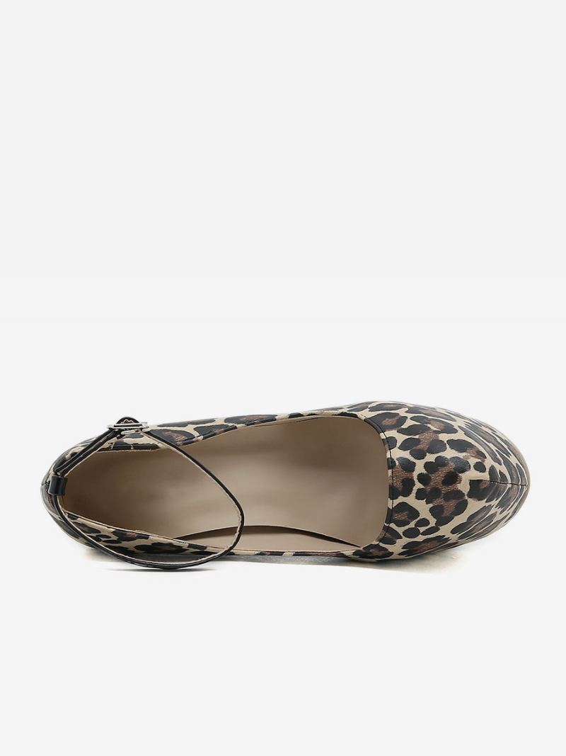 Sexy Høye Hæler For Kvinner Stiletthæl Pu-skinn Pumper Inn - Leopard