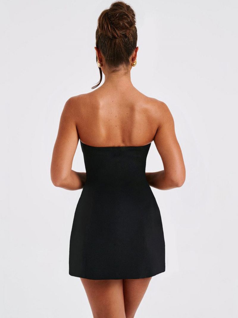 Kvinne Sorte Bodycon-kjoler Off The Shoulder Backless Party Mini-kjoler - Svart