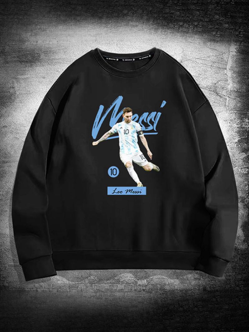 Argentina Messi Sweatshirt Langermet Topp For Menn