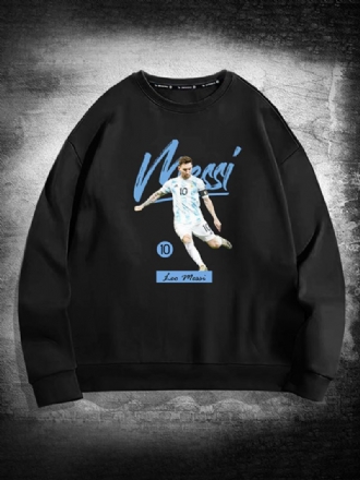 Argentina Messi Sweatshirt Langermet Topp For Menn