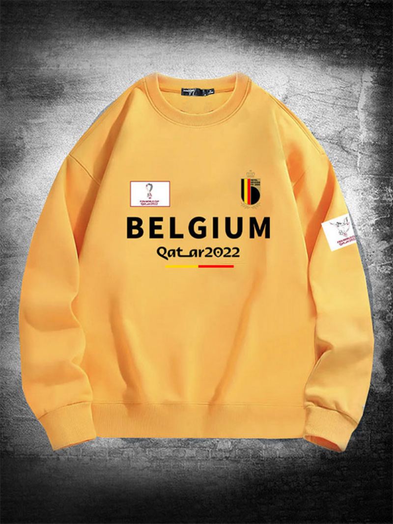 Belgia Team Sweatshirt Herre Topp - Gul