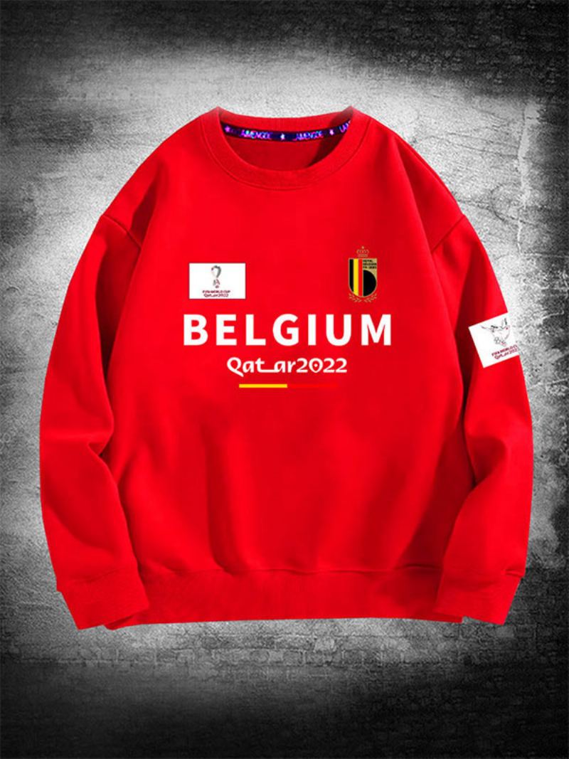 Belgia Team Sweatshirt Herre Topp - Rød