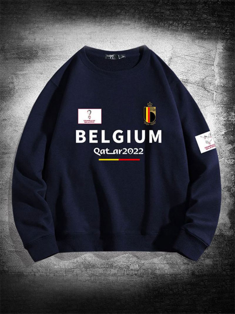 Belgia Team Sweatshirt Herre Topp - Dyp Blå