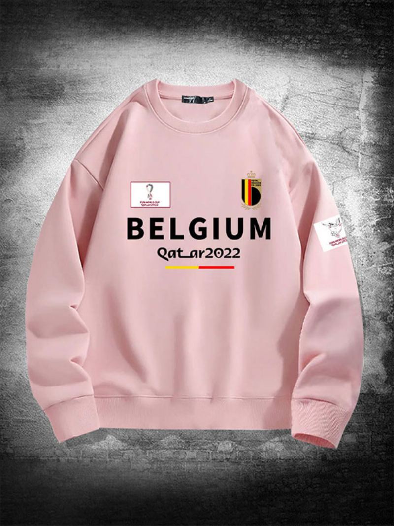 Belgia Team Sweatshirt Herre Topp - Rosa