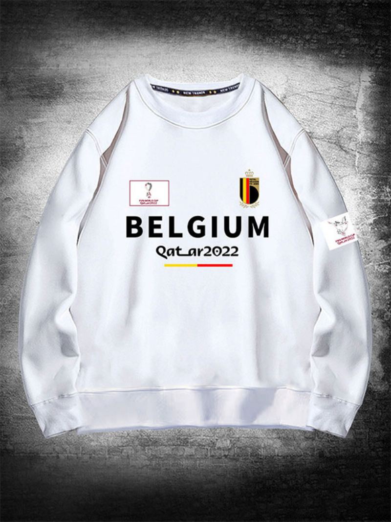 Belgia Team Sweatshirt Herre Topp - Hvit