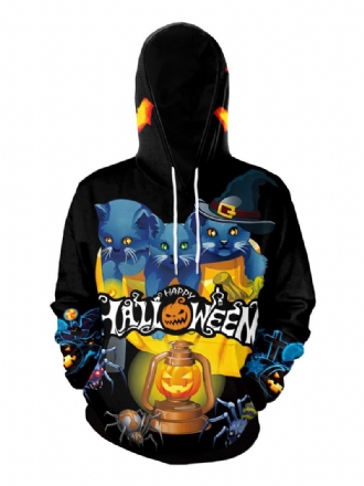 Menn Hettegensere Hette Langermet Polyester Scary Sweatshirt