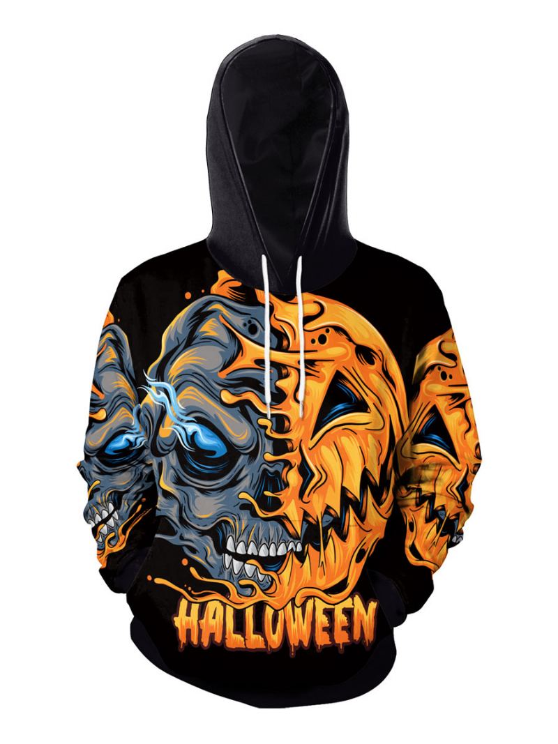 Menn Hettegensere Hette Langermet Polyester Scary Sweatshirt