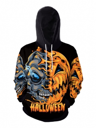 Menn Hettegensere Hette Langermet Polyester Scary Sweatshirt