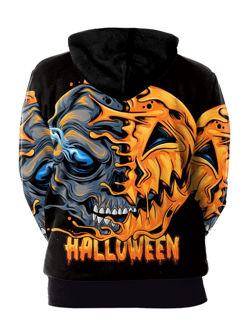 Menn Hettegensere Hette Langermet Polyester Scary Sweatshirt - Lys Gull